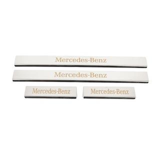 Carmos-kynnyslistat (4 kpl, ruostumaton teräs) Mercedes C-sarja W204 2007–2015 kuva 1