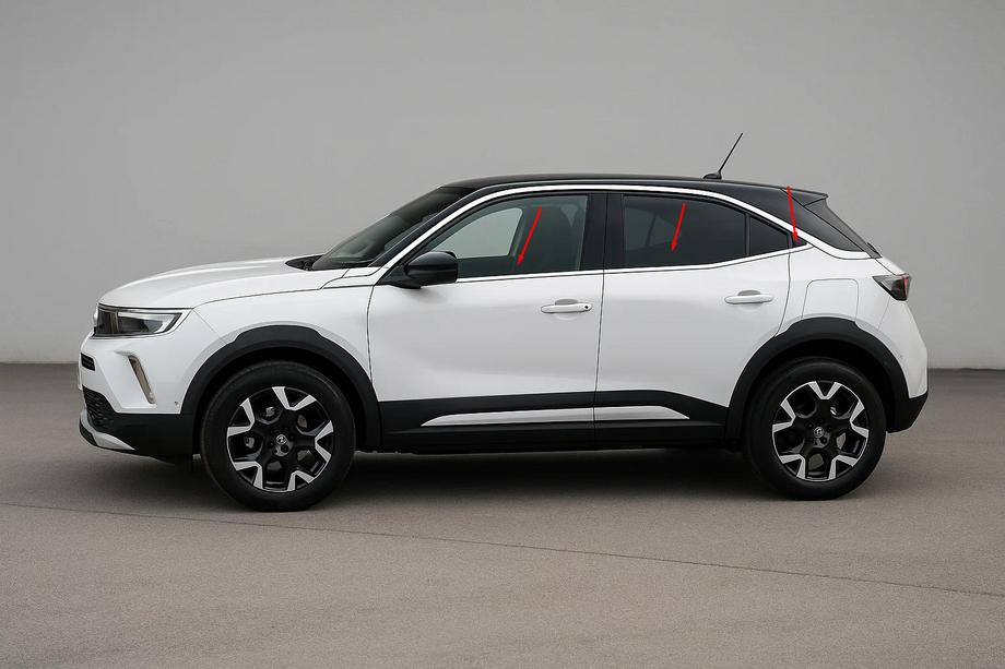 Opel Mokka 2021– Ikkunalistat (6 kpl, ruostumaton teräs) Image