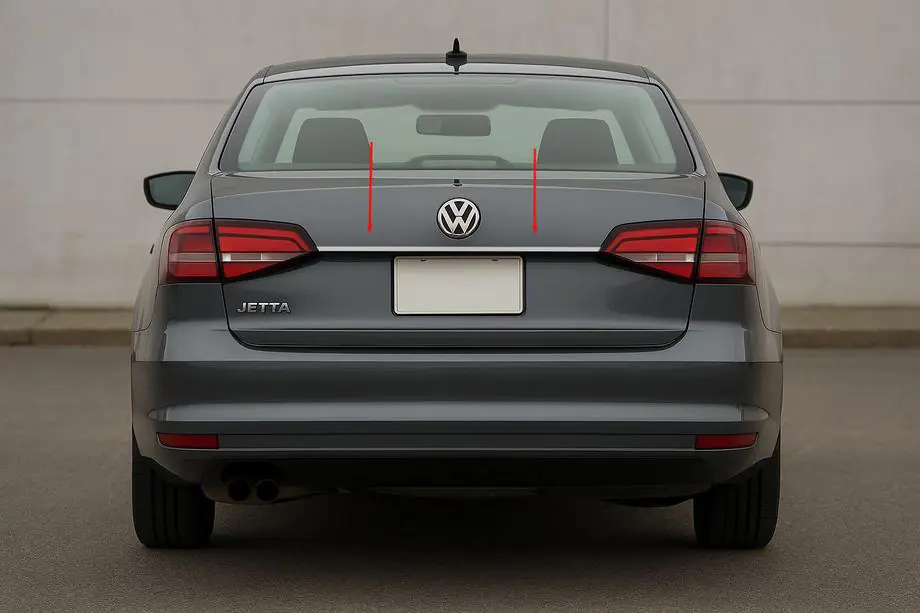 Volkswagen Jetta 2011–2018 Rekisterikilven ylälista (Carmos, ruostumaton teräs) Image