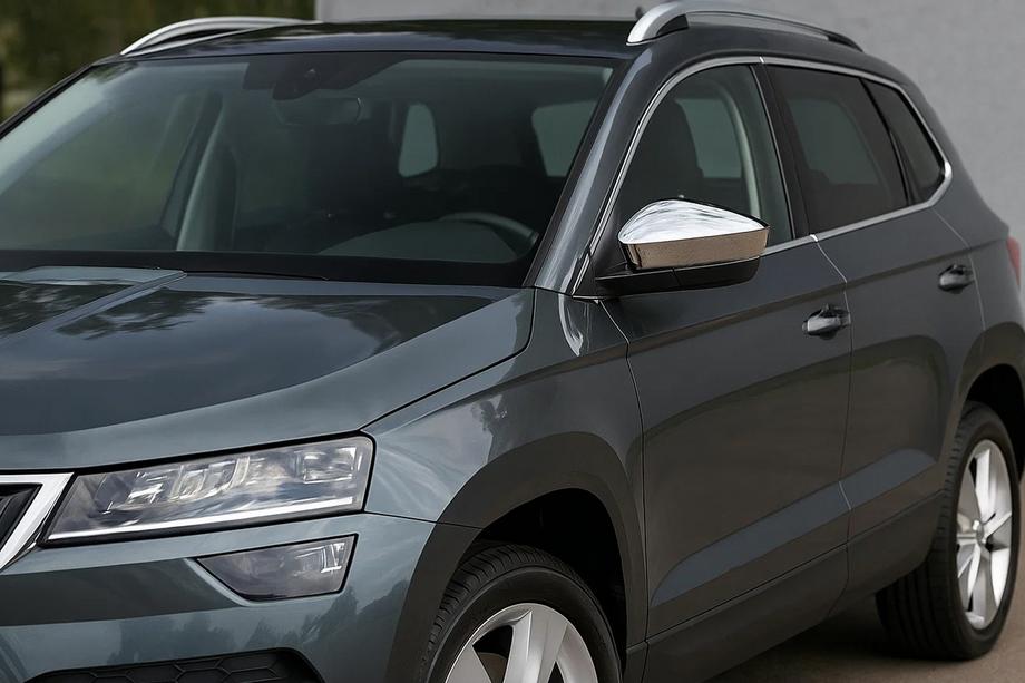 Skoda Karoq 2018– Sivupeilien kuoret (2 kpl, ruostumaton teräs) Carmos Image