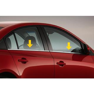 Ulkoiset ikkunan kromilistat (Sedan, 4 kpl, ruostumaton teräs) Renault Symbol 1999–2008 kuva 1