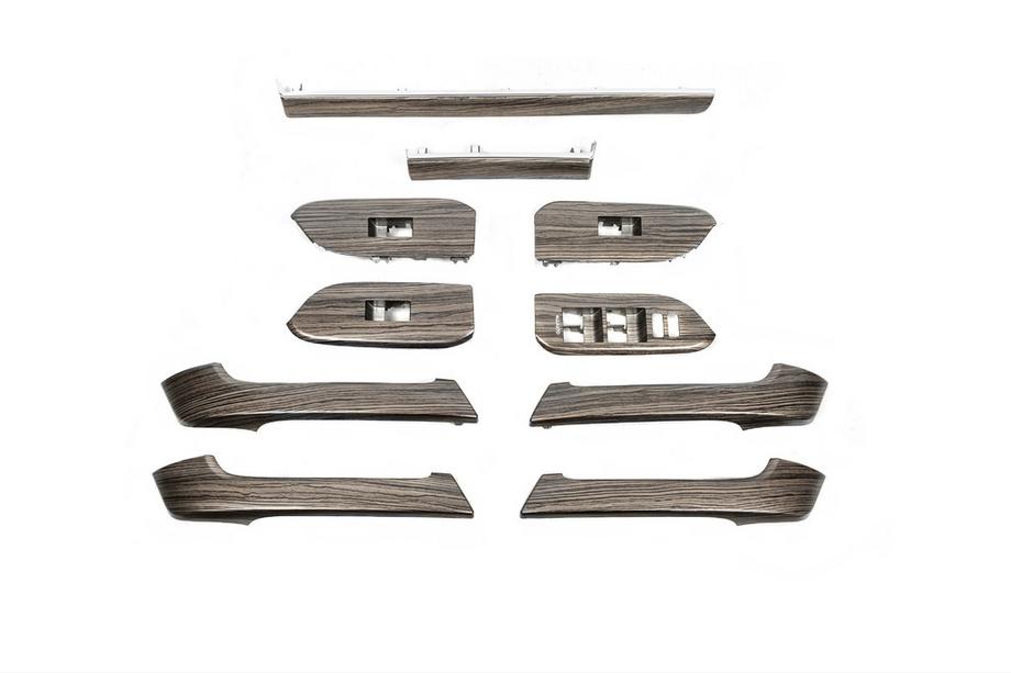 Toyota Land Cruiser Prado 150 2009–2023 Tummat puukuvioiset sisustapaneelin koristeosat (sarja) Image