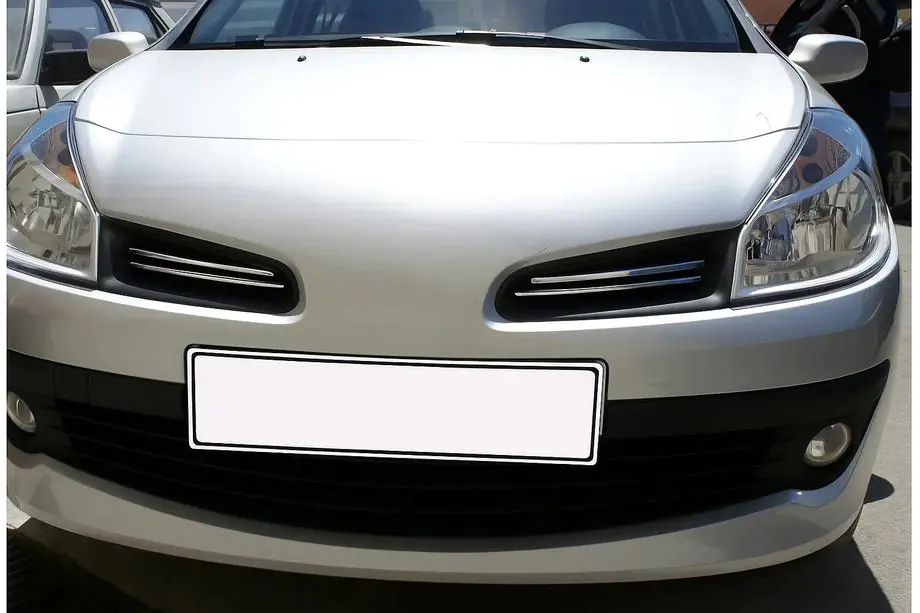Renault Clio III 2005–2012 Jäähdyttimen säleikön listat (4 kpl, ruostumaton teräs) Image