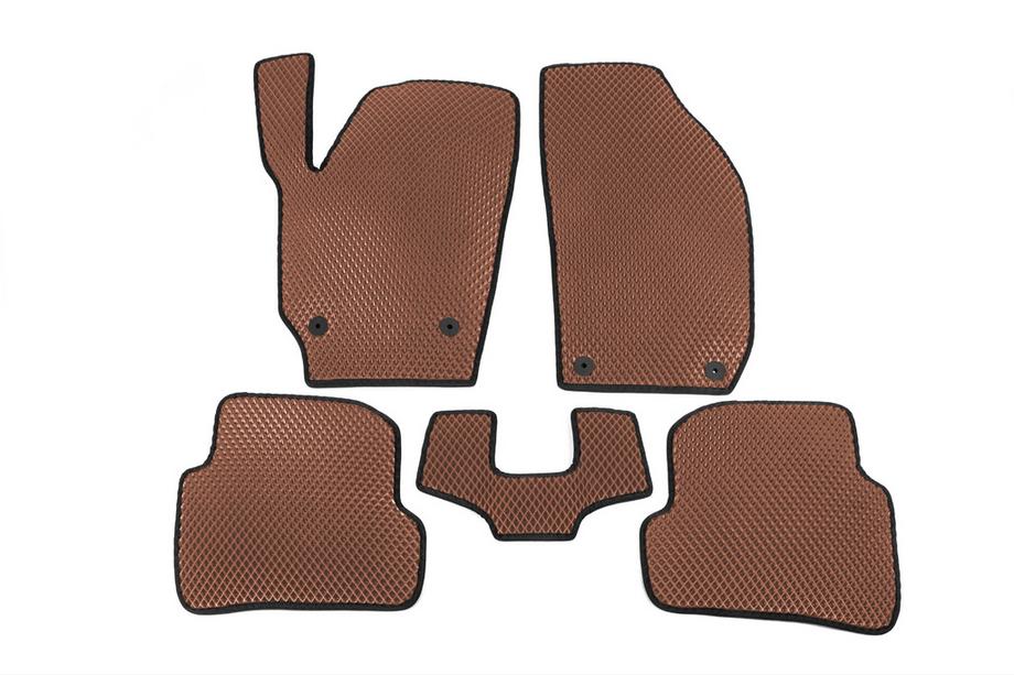Skoda Fabia 2007–2014 EVA-auton matot (ruskea) Image