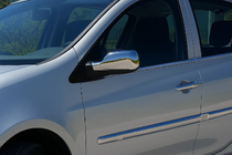 Renault Clio III 2005–2012 Ikkunoiden ulkolistat (4 kpl, ruostumaton teräs) Carmos - turkkilainen teräs kuva 1