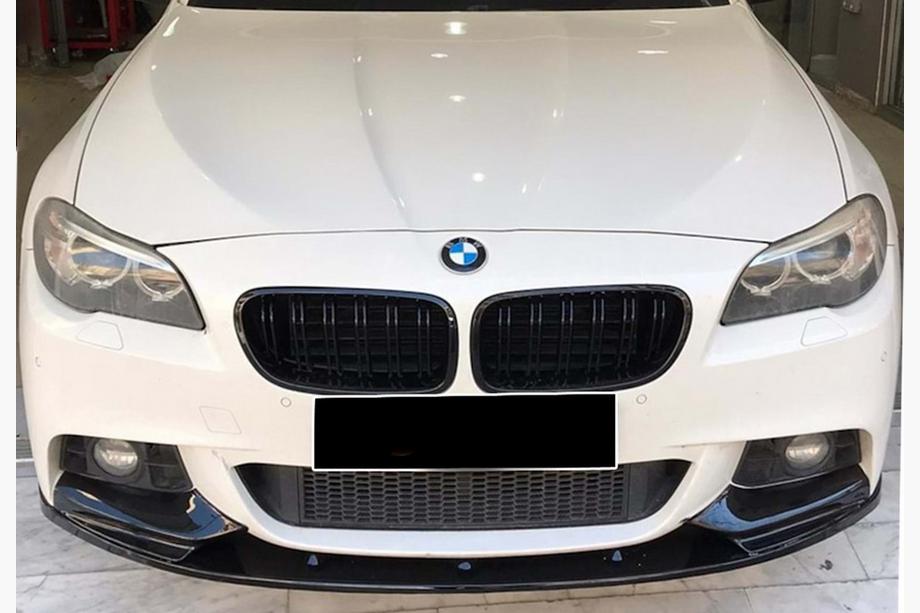 BMW 5-sarja F10/F11 2010–2016 Etupuskurin lippa DPT Lip V-2 (M-Performance, kiiltävän musta) Kuva 1