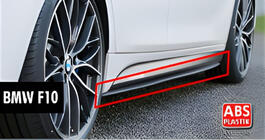 BMW 5-sarja F10/F11 2010–2016 DPT V-2 helmajatkeet (M-Sport/M5 helmoihin, kiiltävä musta) kuva 1