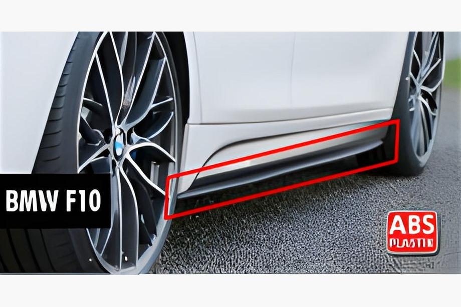 BMW 5-sarja F10/F11 2010–2016 DPT V-2 helmajatkeet (M-Sport/M5 helmoihin, kiiltävä musta) Image