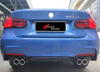 BMW 3-sarja F30/F31 2012–2019 Taka diffuusori DPT V-2 (M Performance, kiiltävä musta) kuva 1