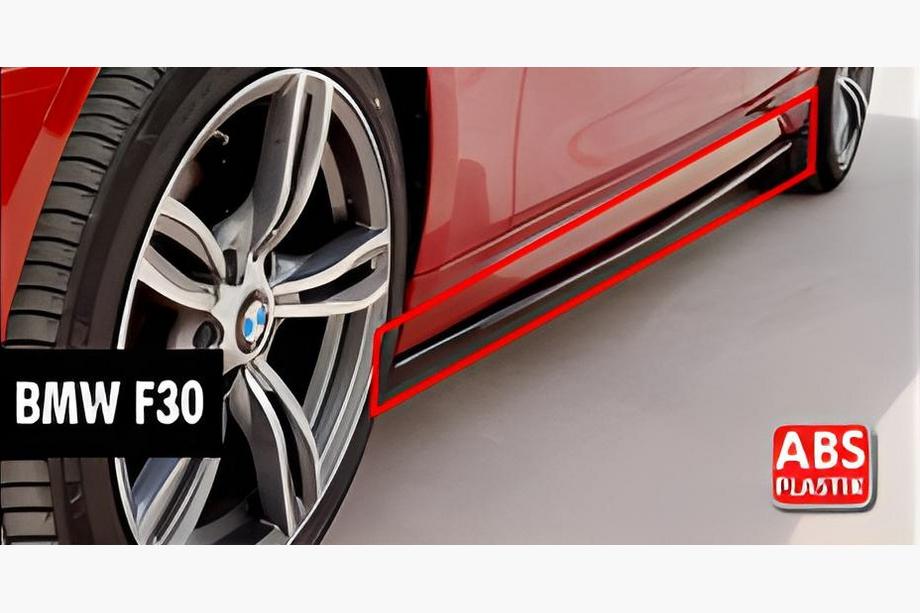 BMW 3-sarja F30/F31 2012–2019 DPT V-1 kynnyslistat (M-Sport helmoihin, kiiltävä musta) Image