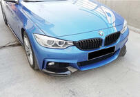 BMW 4-sarja F32/F33/F36 2012–2020 Etupuskurin lipa DPT Flap V-1 (M-Technic, kiiltävä musta) kuva 4