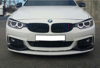BMW 4-sarja F32/F33/F36 2012–2020 Etupuskurin lip-spoileri DPT LIP V-3 (M-Sport, kiiltomusta) kuva 2