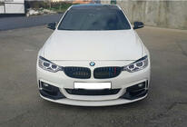 BMW 4-sarja F32/F33/F36 2012–2020 Etupuskurin lip-spoileri DPT LIP V-3 (M-Sport, kiiltomusta) kuva 5