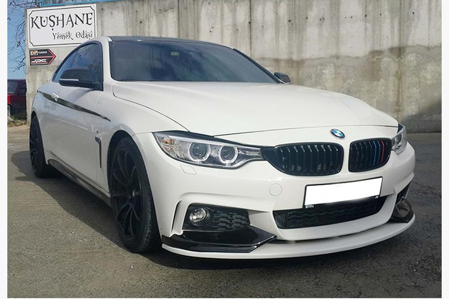 BMW 4-sarja F32/F33/F36 2012–2020 Etupuskurin lip-spoileri DPT LIP V-3 (M-Sport, kiiltomusta) Image