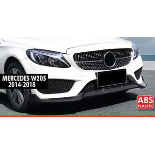 Etupuskurin lipa DPT V1 (2014-2018, vain AMG-Line, kiiltävä musta) Mercedes C-сlass W205 2014–2021 kuva 1