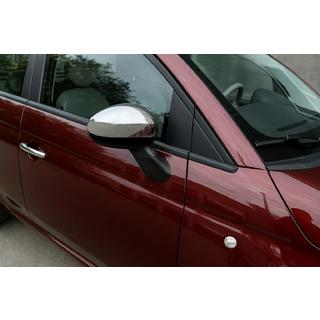 Kromatut peilikotelon suojat (2 kpl, ruostumaton teräs, Carmos) Fiat 500/500L 2013–2022 kuva 1