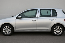 Volkswagen Golf 6 2008–2014 Ovipilarien koristelistat (6 kpl, ruostumaton teräs) kuva 1