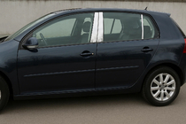 Volkswagen Golf 5 2003–2009 Ovipilarien koristelistat (6 kpl, ruostumaton teräs) kuva 1