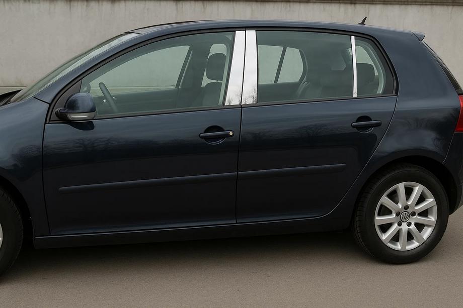 Volkswagen Golf 5 2003–2009 Ovipilarien koristelistat (6 kpl, ruostumaton teräs) Image