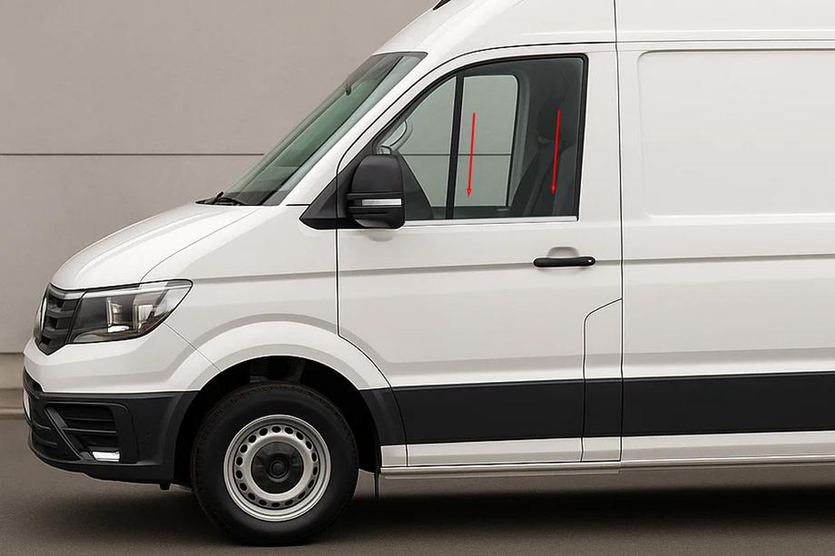 Volkswagen Crafter 2016– Ikkunan kehyslistat (2 kpl, ruostumaton teräs) Image