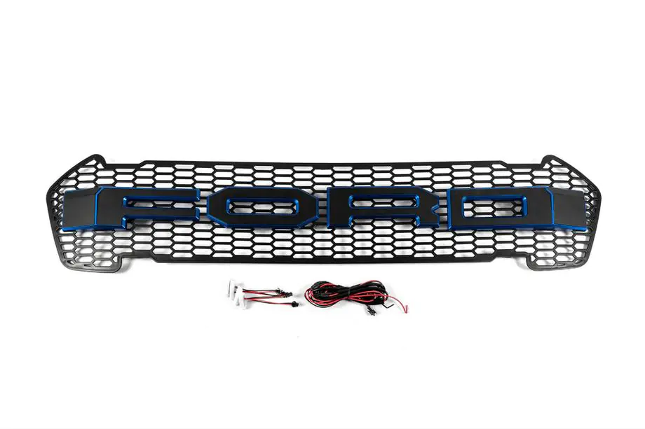 Ford Ranger 2011–2022 Etusäleikkö (2015-2018, sininen, LED) Image