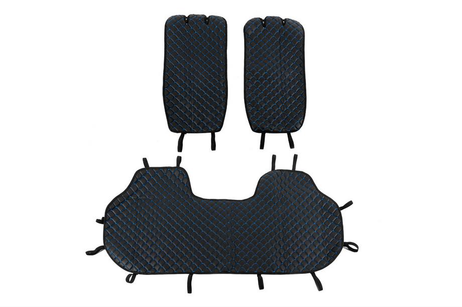 Takapenkin suojapäälliset (sarja, musta sinisellä tikkauksella) Image