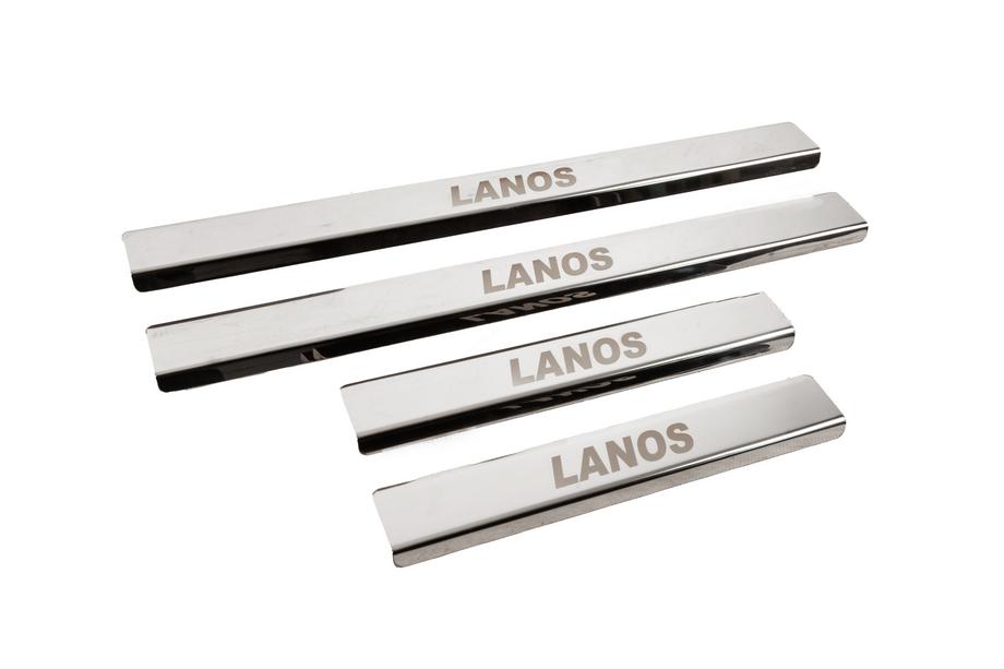 Daewoo Lanos 1998–2017 Carmos V3 kynnyslistat (4 kpl, ruostumaton teräs) Kuva 3