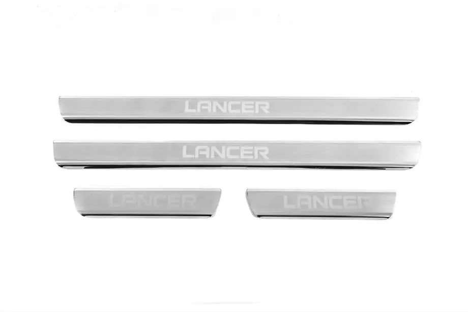Mitsubishi Lancer 9 2004–2008 Carmos V3 kynnyslistat (4 kpl, ruostumaton teräs) Image