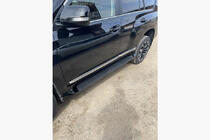 Lexus GX460 2009–2023 Sivuporrast (2 kpl, alumiini) Valkoinen väri (musta astinlauta) kuva 10