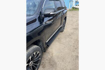 Lexus GX460 2009–2023 Sivuporrast (2 kpl, alumiini) Valkoinen väri (musta astinlauta) kuva 9