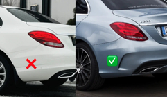 Mercedes C-class W205 2014–2021 Takadiffuusori pakoputkenpäillä (C63-design 2014-2018) kuva 4