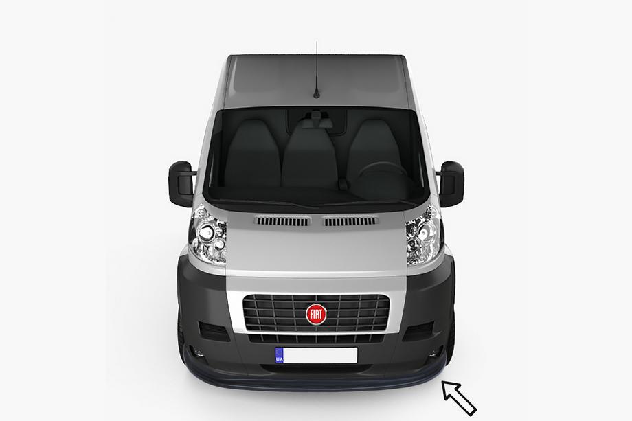 Fiat Ducato 2006–2025 Etupuskurin lipa ESA (2006-2013, musta) Image