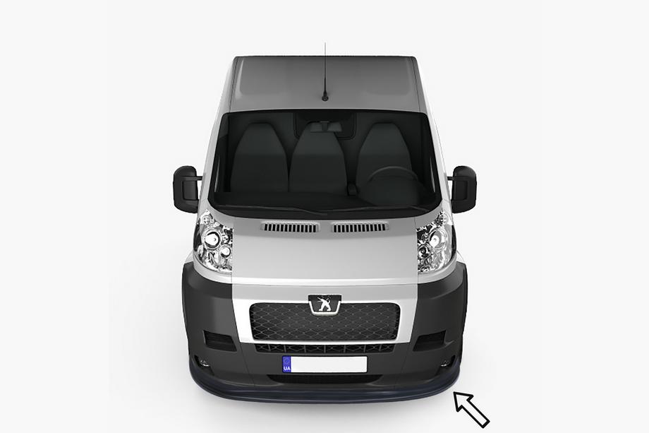 Peugeot Boxer 2006–2025 Etupuskurin lipa ESA (2006-2013, musta) Image