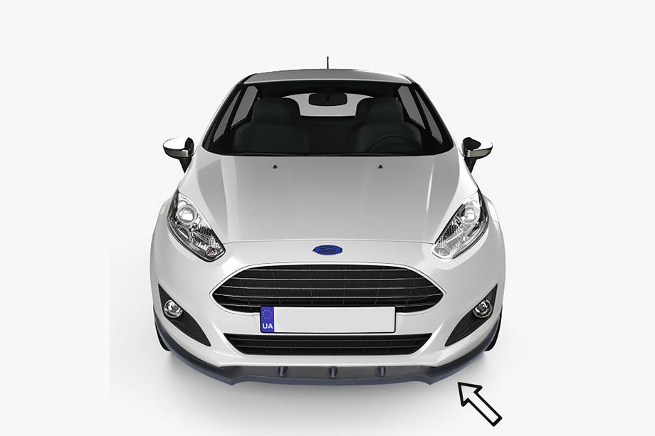 Ford Fiesta 2017– ESA etupuskurin lip-spoileri (musta) Image