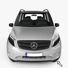 Mercedes Vito/V-class W447 2014– ESA etupuskurin lip-spoileri (musta) kuva 1