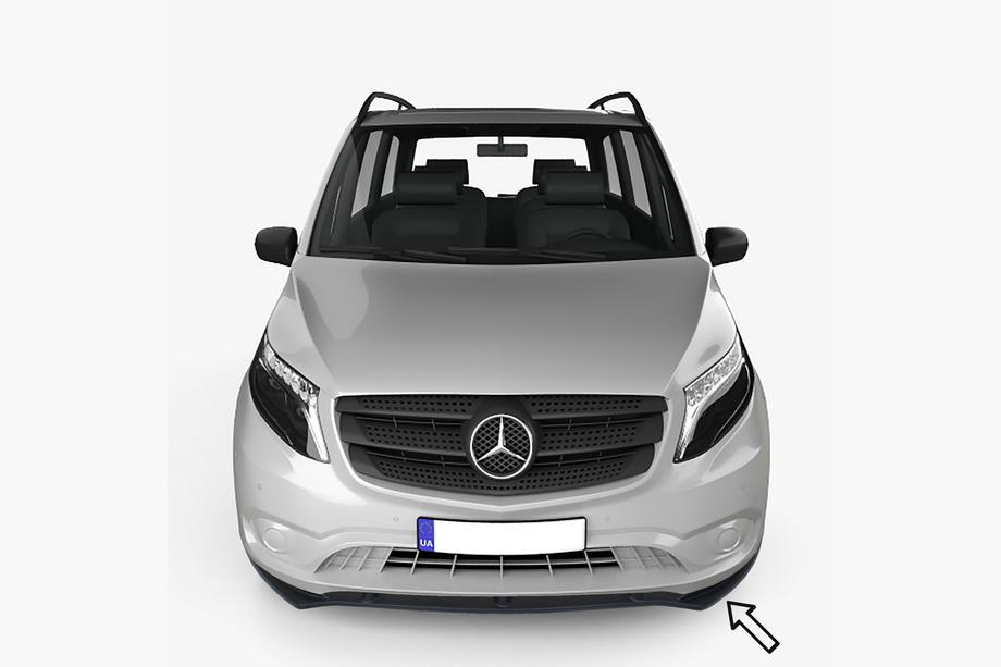 Mercedes Vito/V-class W447 2014– ESA etupuskurin lip-spoileri (musta) Image