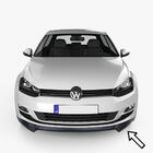 Volkswagen Golf 7/E-Golf 2012–2020 ESA etupuskurin lip-spoileri (musta) kuva 1