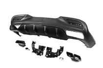 Mercedes GLE coupe C292 2015–2019 Takadiffuusori pakoputken päillä, musta (GLE63-design) kuva 3