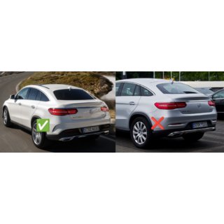 Takadiffuusori pakoputken päillä, musta (GLE63-design) kuva 2