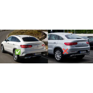 Takadiffuusori pakoputken päillä, musta (GLE63-design) kuva 2