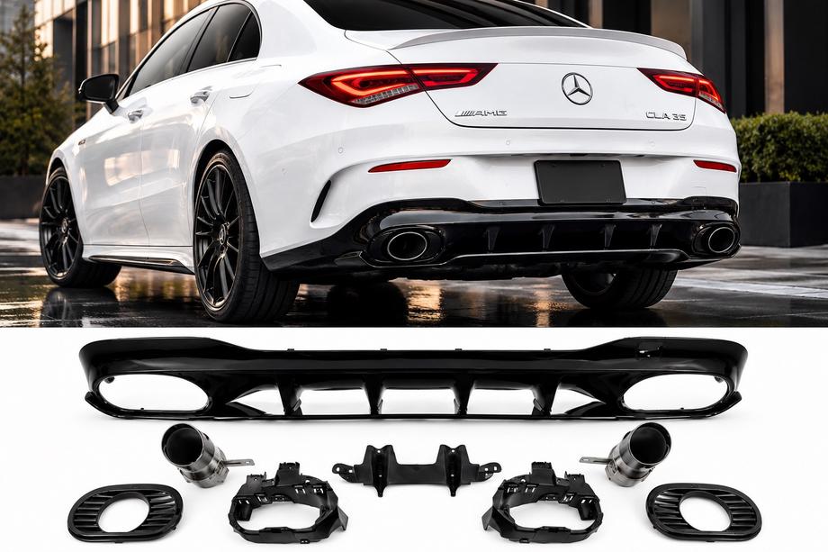 Mercedes CLA C118 2019– Takadiffuusori pakoputken päillä (CLA35-tyyli) Image