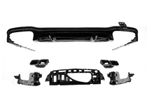 Mercedes E-class W213 2016–2023 Takadiffuusori pakoputkenpäillä E63-Design Black (AMG/AMG-Line 2016-2020) kuva 3