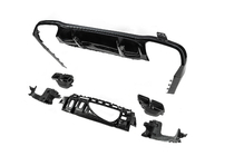Mercedes E-class W213 2016–2023 Takadiffuusori pakoputkenpäillä E63-Design Black (AMG/AMG-Line 2016-2020) kuva 4