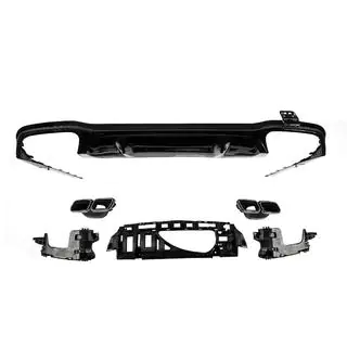 Takadiffuusori pakoputkenpäillä E63-Design Black (AMG/AMG-Line 2016-2020) kuva 3