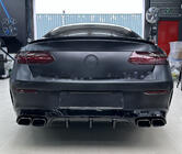 Mercedes E-sarja Coupé C238 2016–2024 Taka-diffuusori Black pakoputkenpäillä Black (AMG63 Design) kuva 1