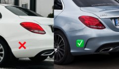 Mercedes C-class W205 2014–2021 Takadiffuusori pakoputkenpäillä (Design C43) kuva 3