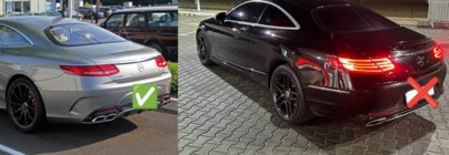 Mercedes S-class C217 Coupé 2014–2020 Takadiffuusori pakoputken päillä Black (2018-2020) kuva 5