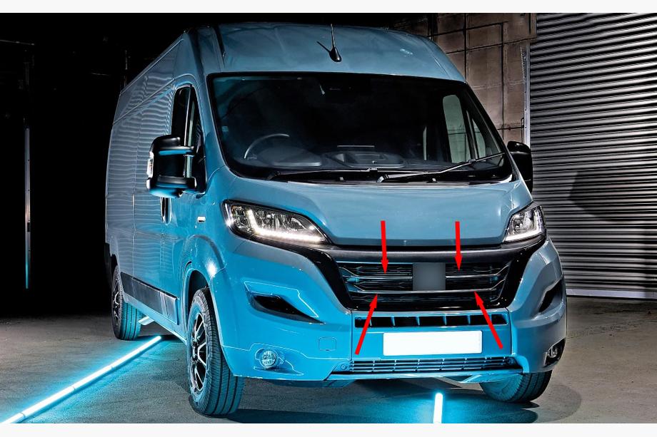 Opel Movano 2021– Jäähdyttimen säleikön listat (3 kpl, ruostumaton teräs) Image
