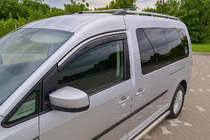 Volkswagen Caddy 2010–2015 Ikkunatuulisuojat kromilistalla Niken Luxury (2 kpl) kuva 3