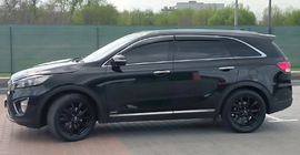 Kia Sorento III UM 2014–2020 Ikkunatuuliohjaimet kromilistalla Niken Luxury (4 kpl) kuva 4